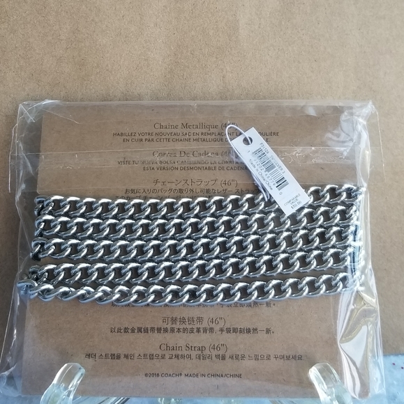 Coach Chic Silvertone CROSSBODY Chain purse replacement strap elegant - Picture 5 of 12